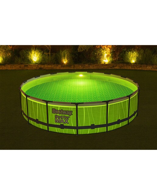 Piscina Redonda Steel Pro Max Led Ø 457 x 107 cm Cinzento-10