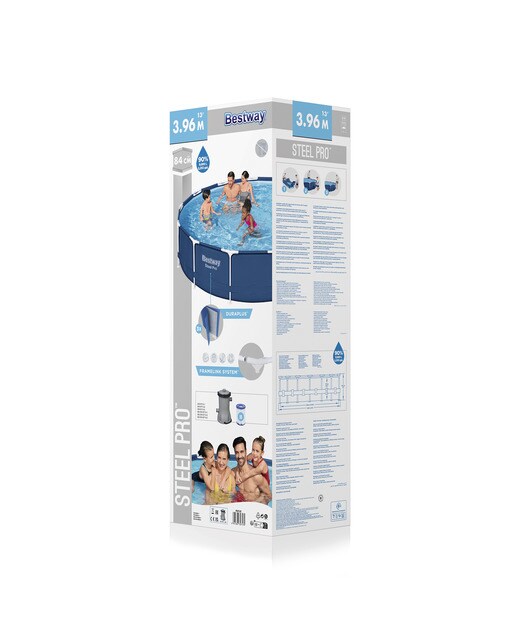 Piscina Redonda Steel Pro - Ø 396x84 cm Azul-10