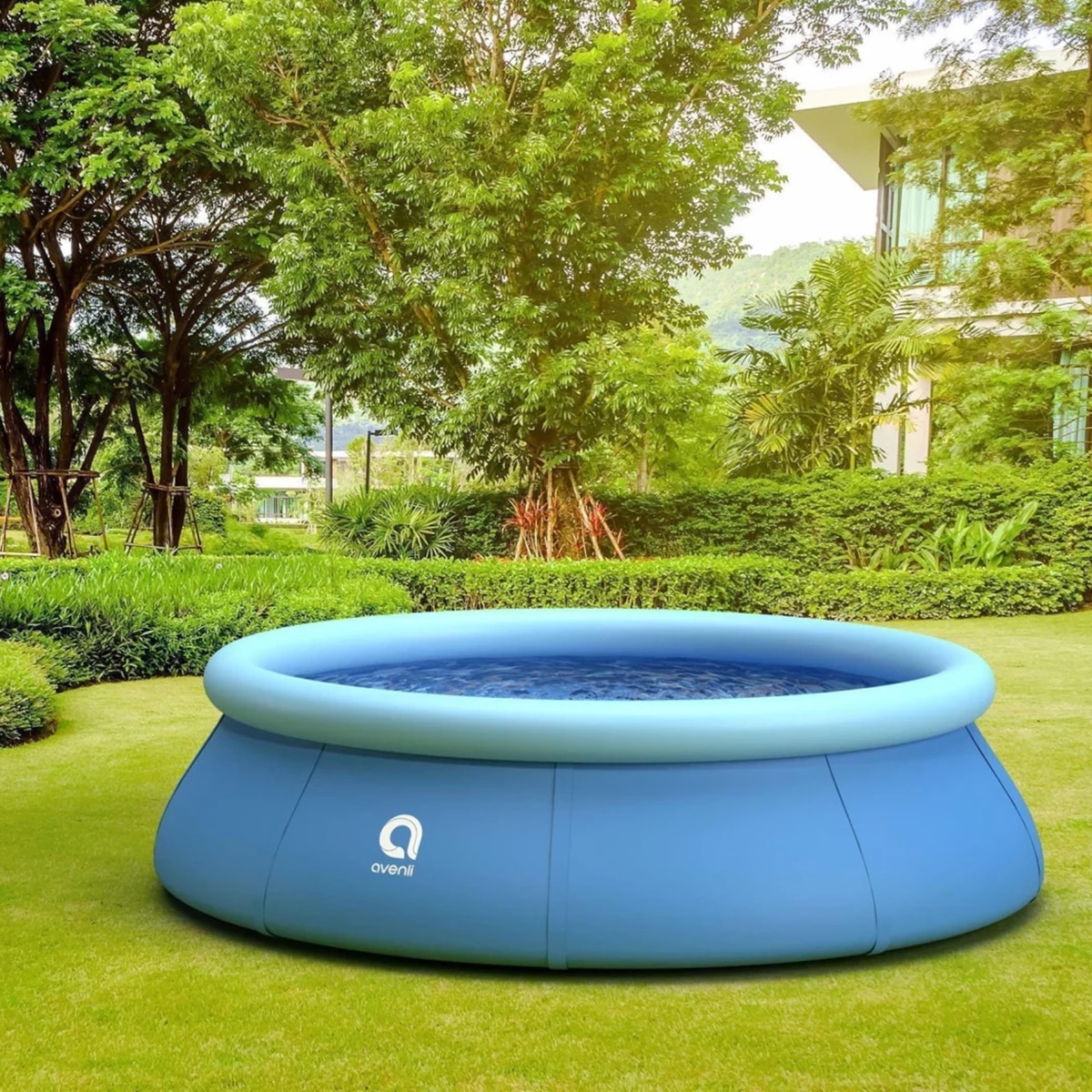 Piscina inflable Avenli de 300 cm de diámetro y 76 cm de altura. Azul-5
