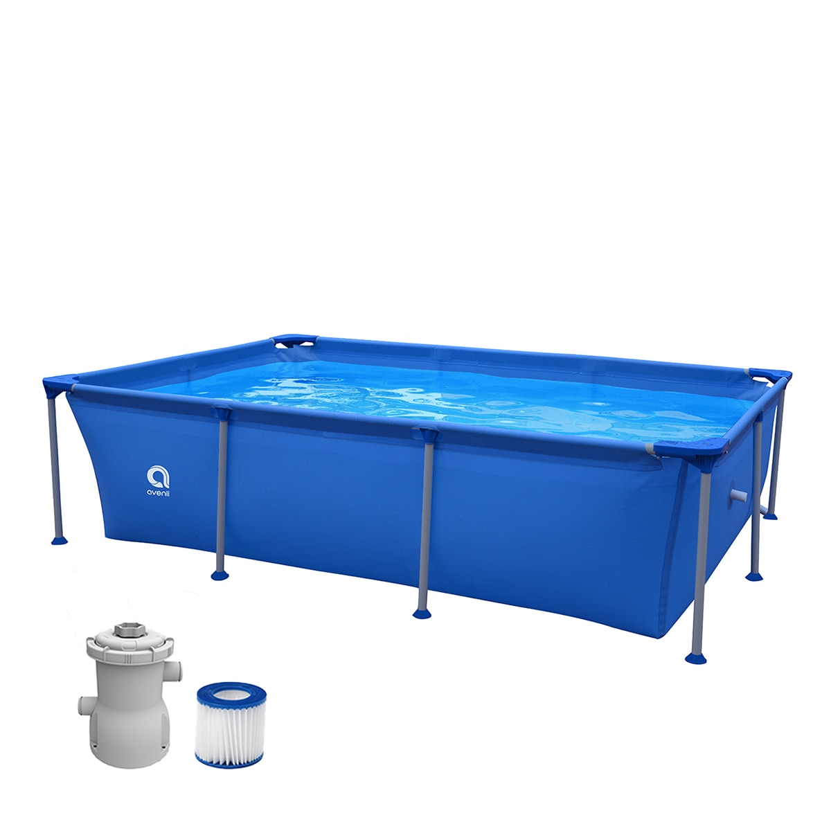 Imagem 0 de Piscina Desmontável Retangular com Depuradora - 258 cm x 179 cm x 66 cm Capacidade 2612 L.