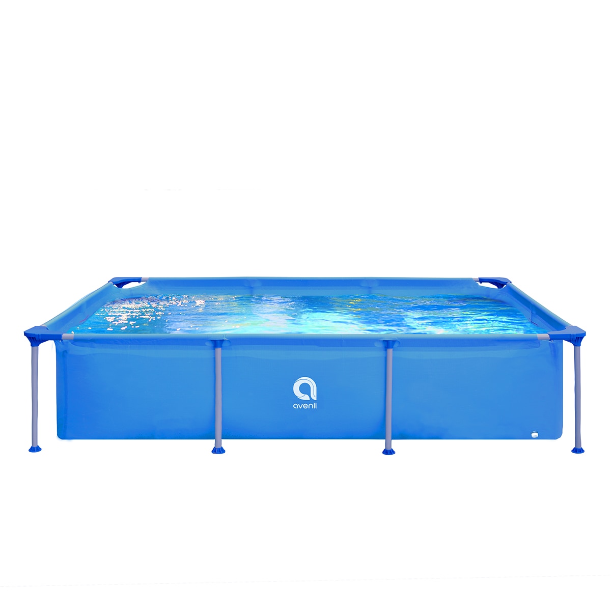 Piscina desmontable Avenli rectangular de 258cm x 179cm x 66cm depuradora. Capacidad 2612 L. Azul-2