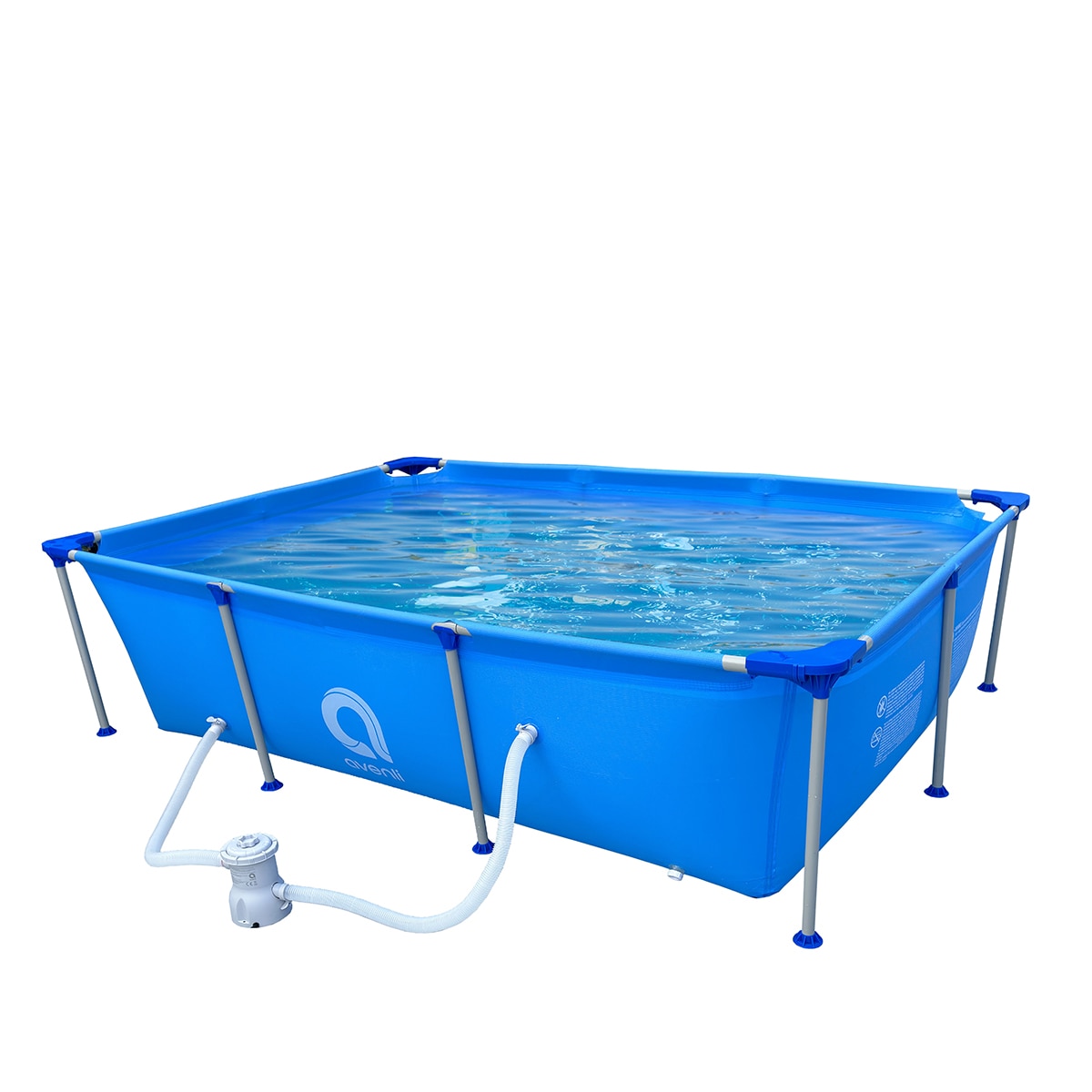 Piscina desmontable Avenli rectangular de 258cm x 179cm x 66cm depuradora. Capacidad 2612 L. Azul-4