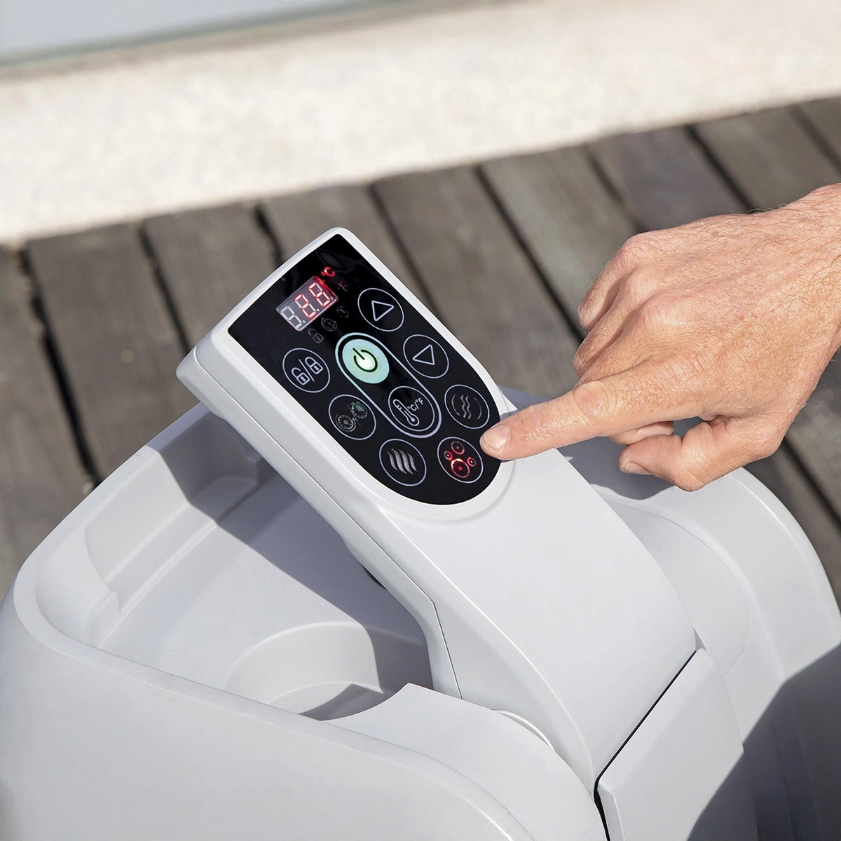 Banheira de Hidromassagem Insuflável Ibiza Energy-Efficient AirJe para 4-6 Pessoas Azul-8