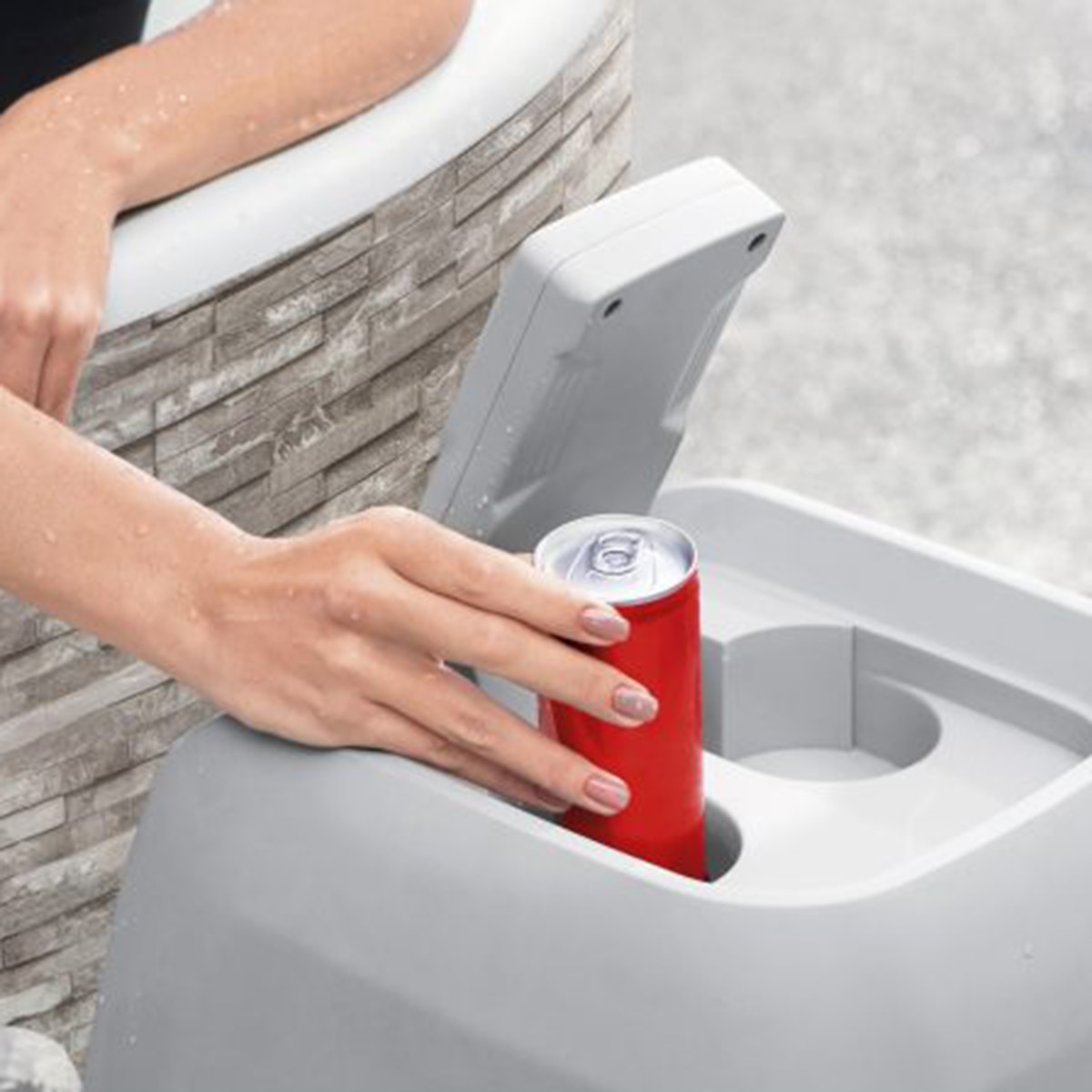 Spa de Hidromassagem Insuflável Vancouver AirJet com Controlo por Aplicação, para 3 a 5 Pessoas Cinzento-6