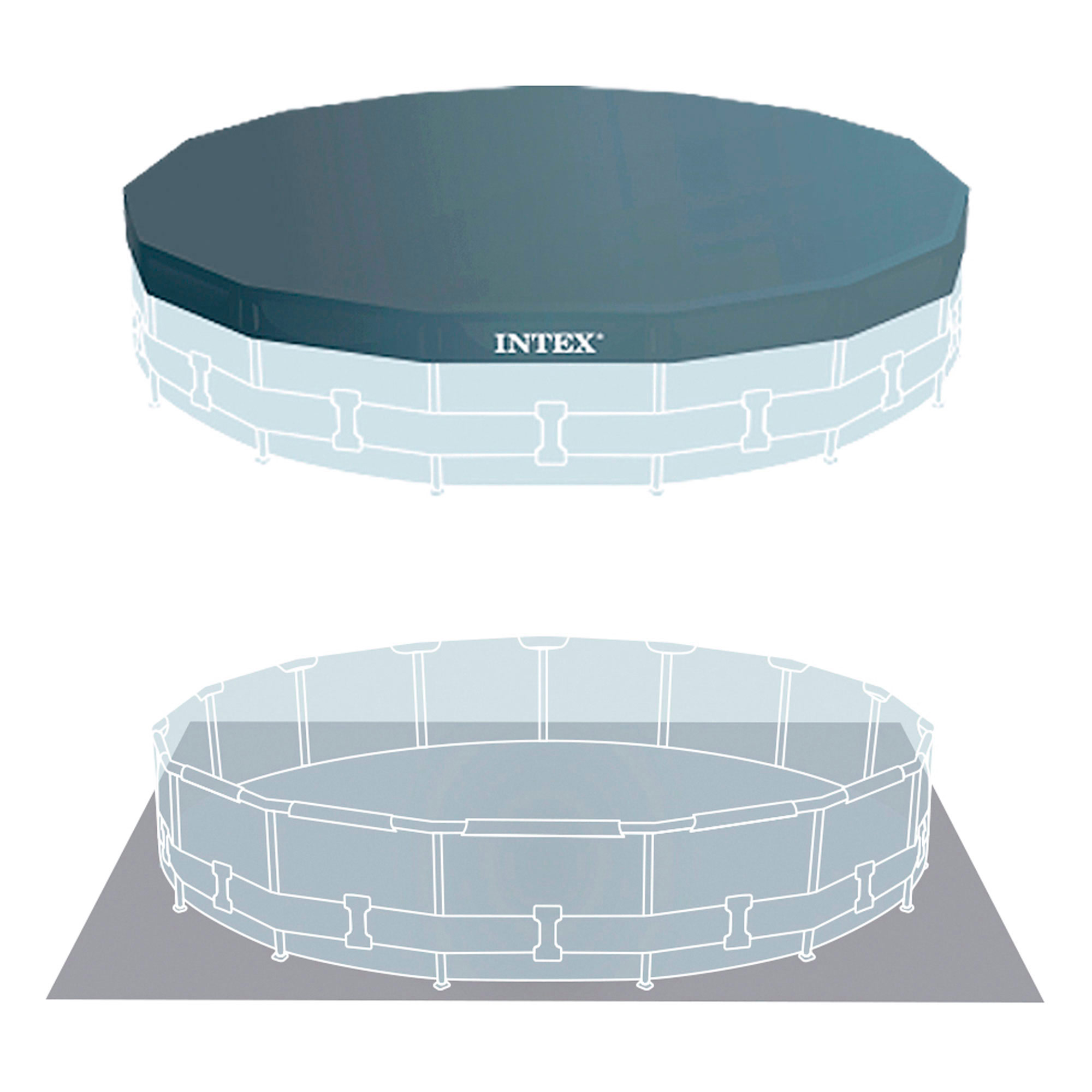 Piscina tubular Intex 457 x 107 cm Gris-5