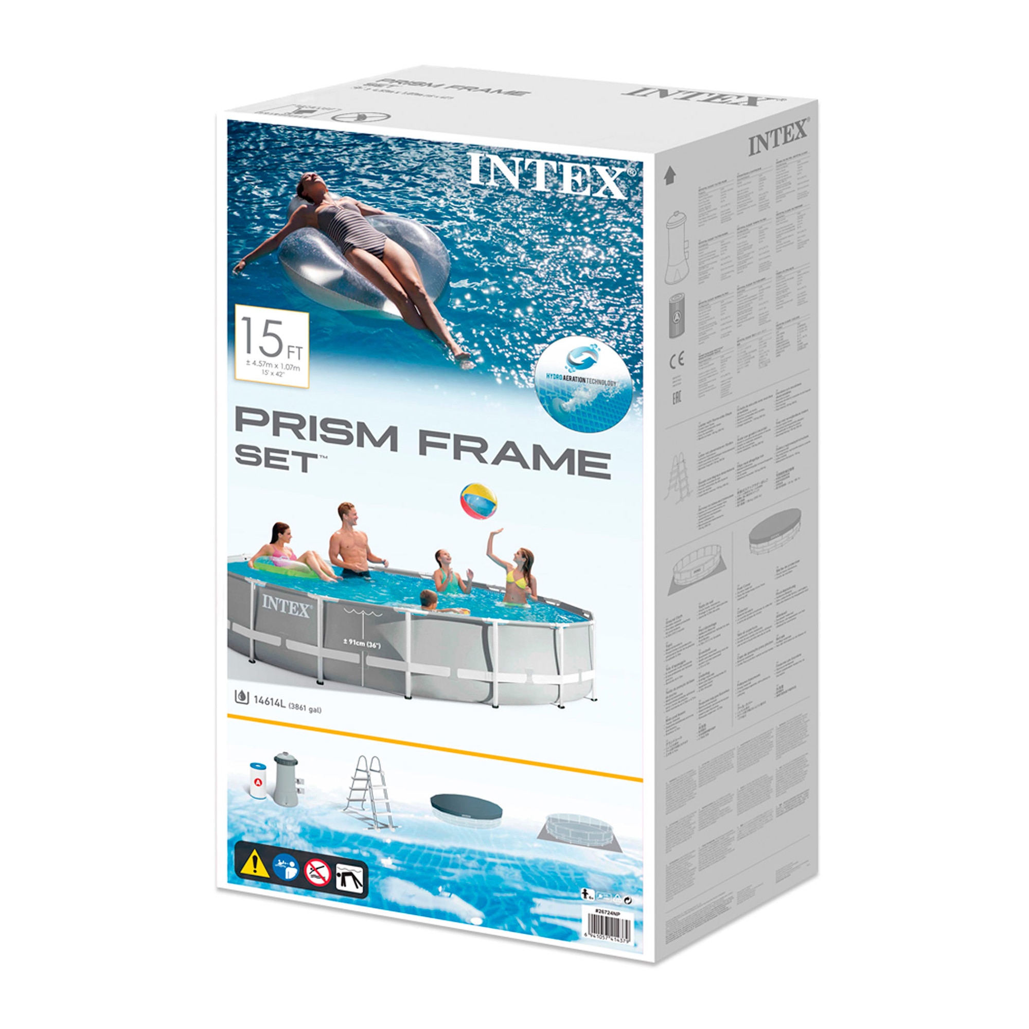 Piscina tubular Intex 457 x 107 cm Gris-6