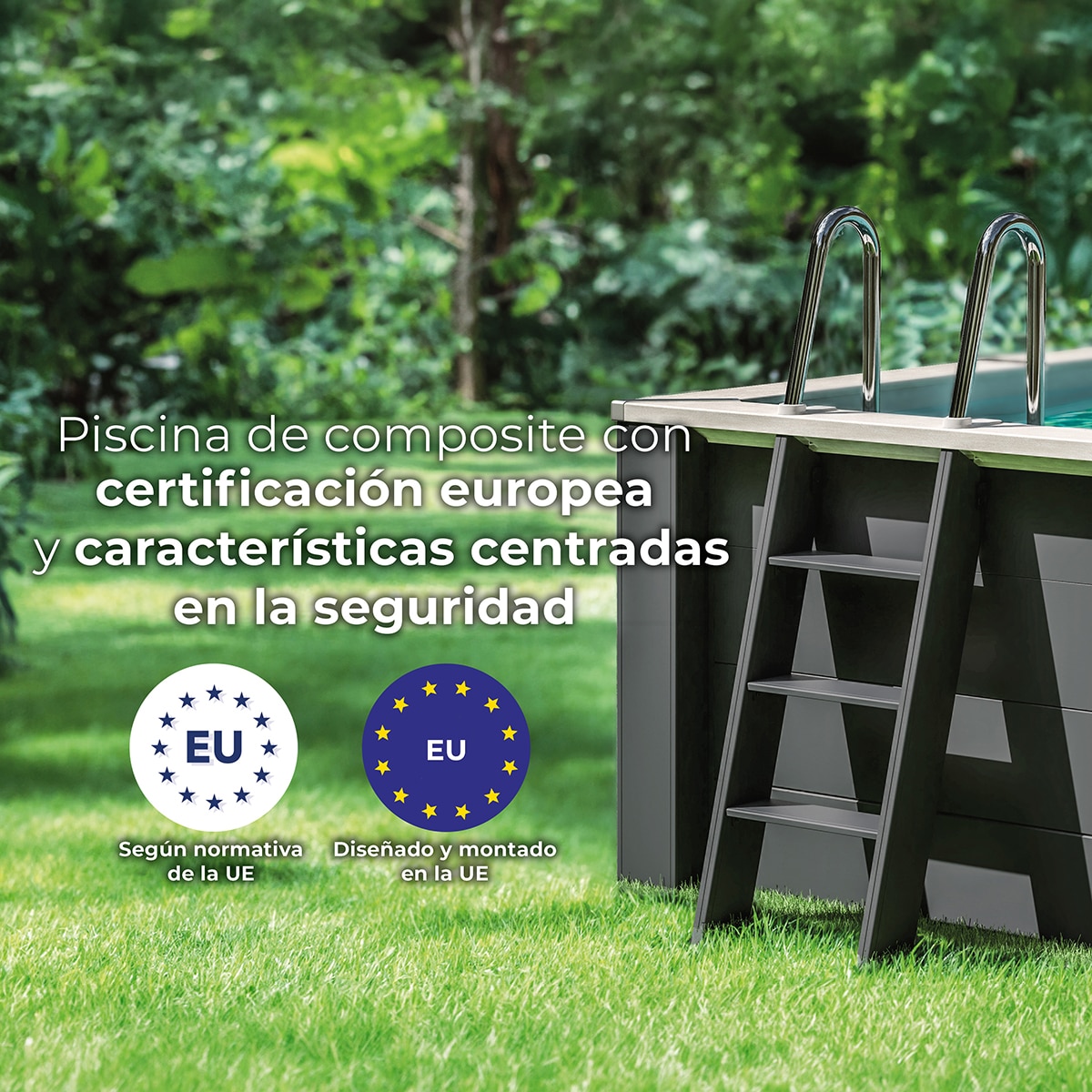 Piscina composite rectangular 466 cm x 326 x 124 cm Antracita-8