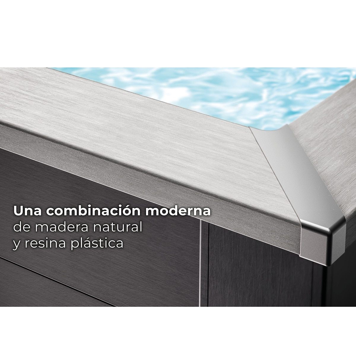 Piscina composite rectangular 466 cm x 326 x 124 cm Antracita-15