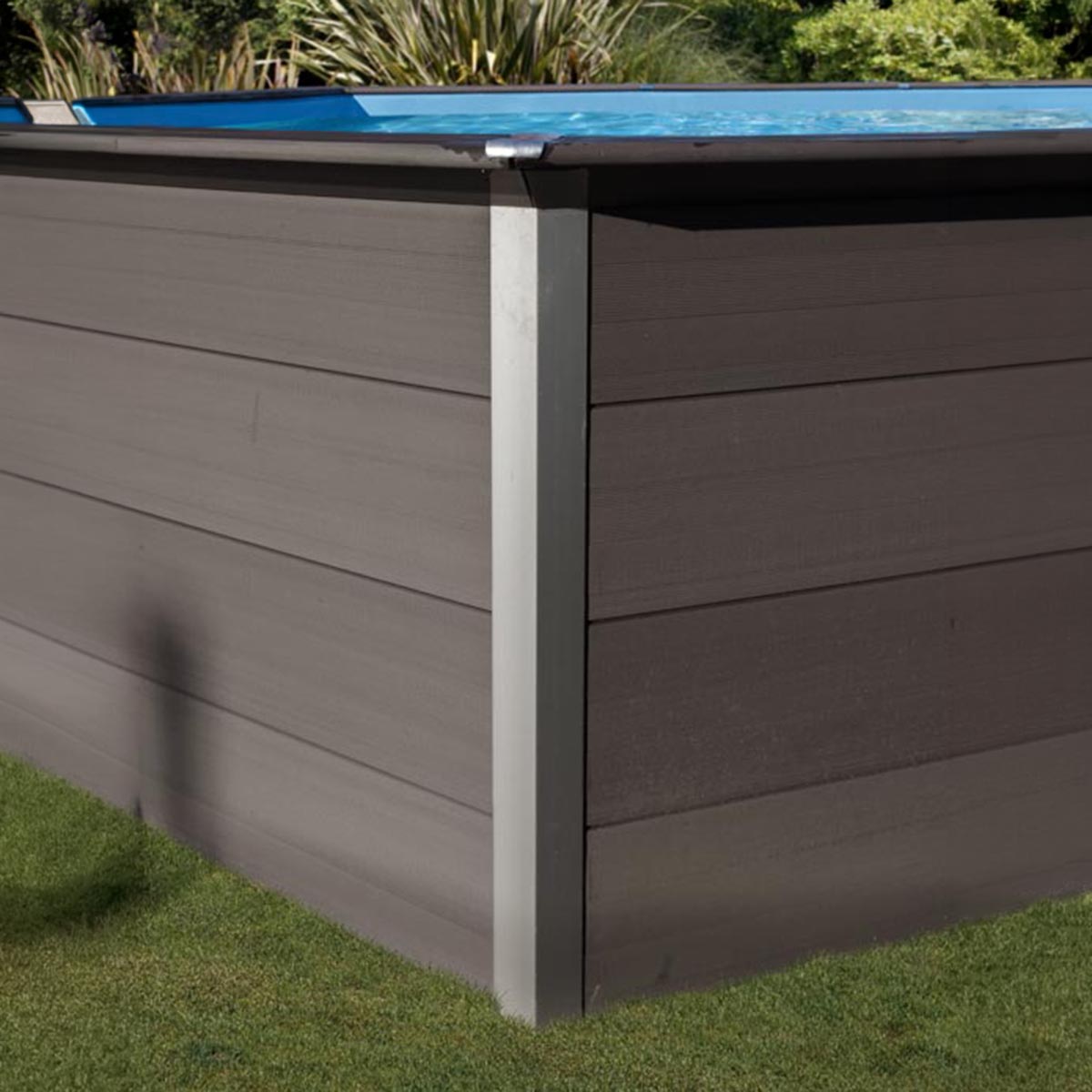 Piscina composite cuadrada 326 x 186 x 96 cm alto Antracita-4