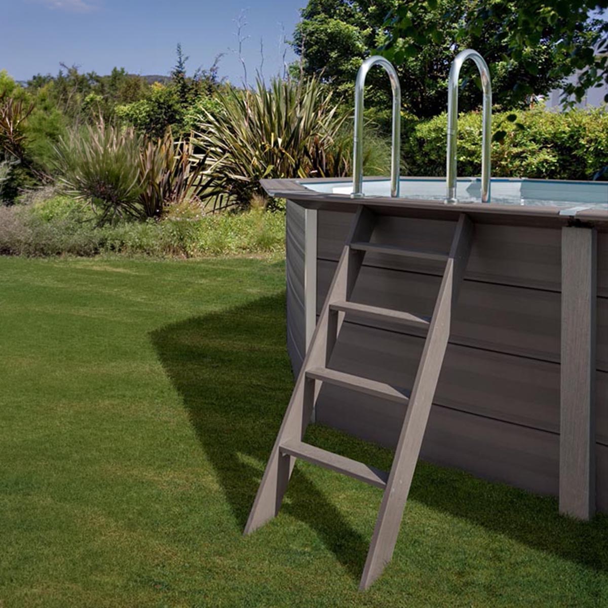 Piscina composite cuadrada 326 x 186 x 96 cm alto Antracita-5