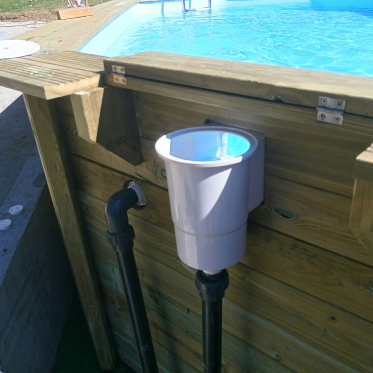 Piscina madera rectangular 420x270x117cm Marrón-5