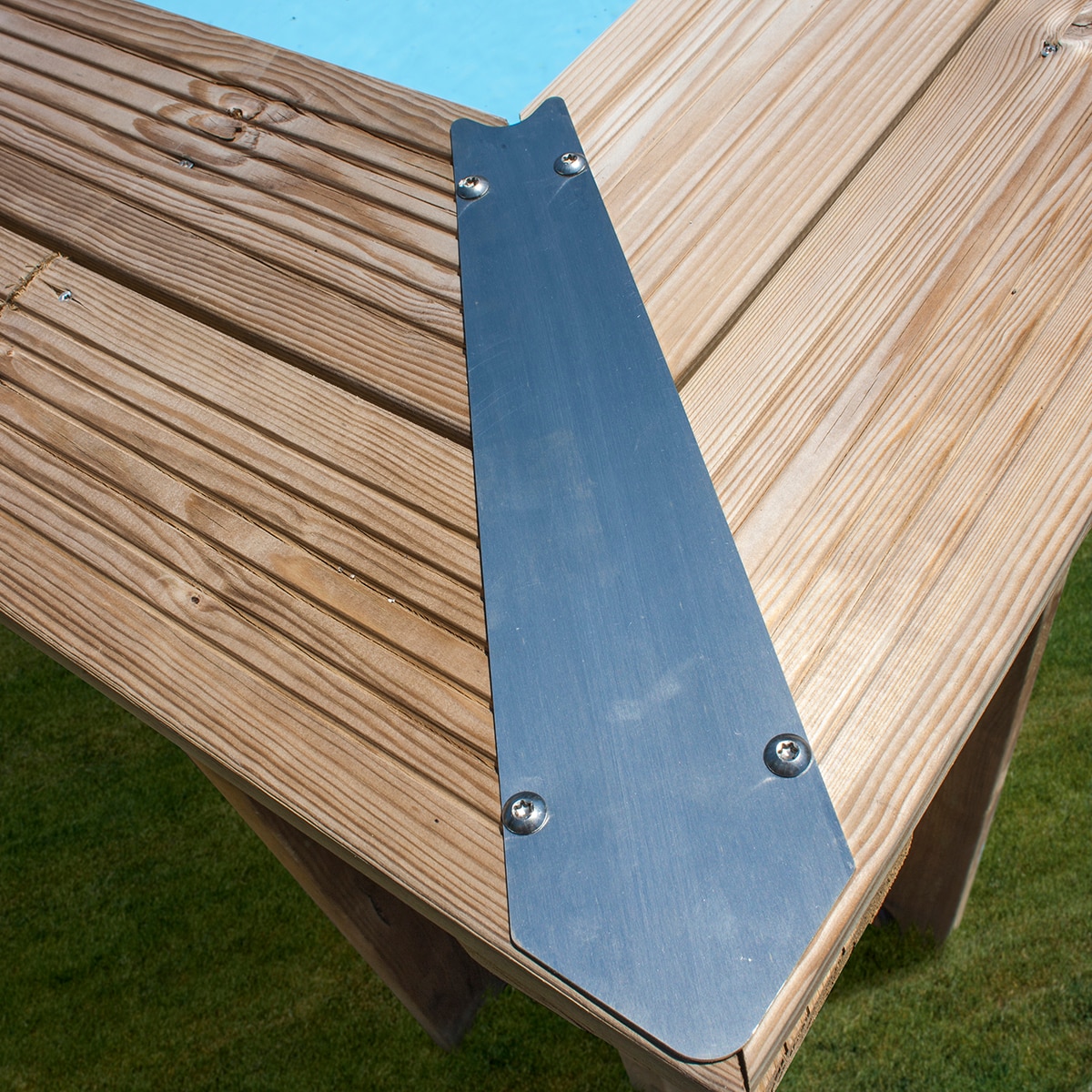 Piscina madera rectangular 520x320x133cm Marrón-6