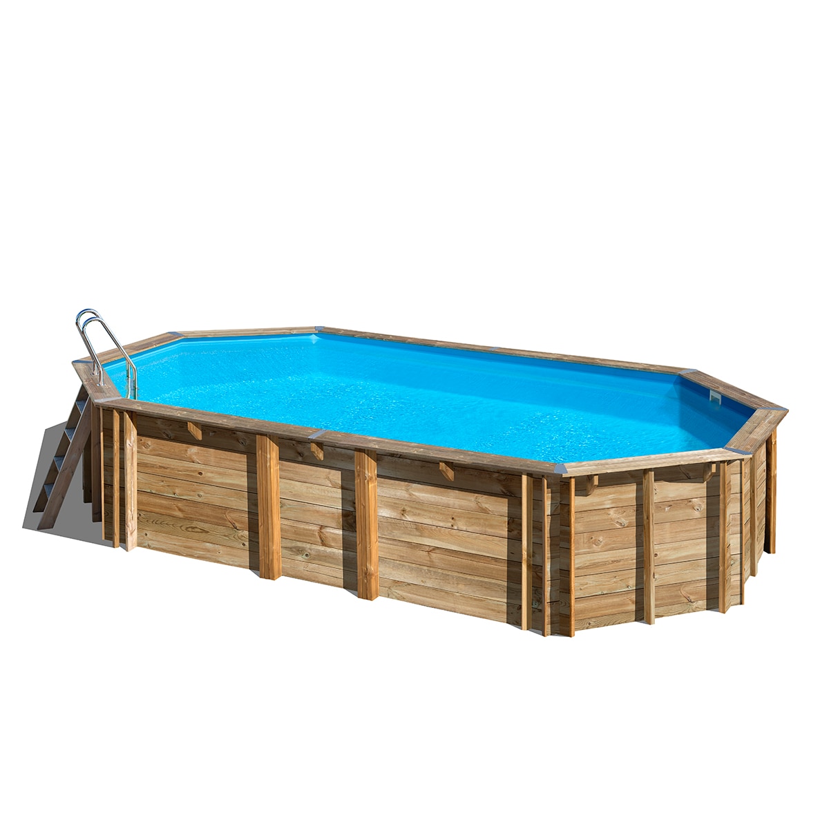 Imagen 0 de Piscina madera ovalada 755x456x146cm