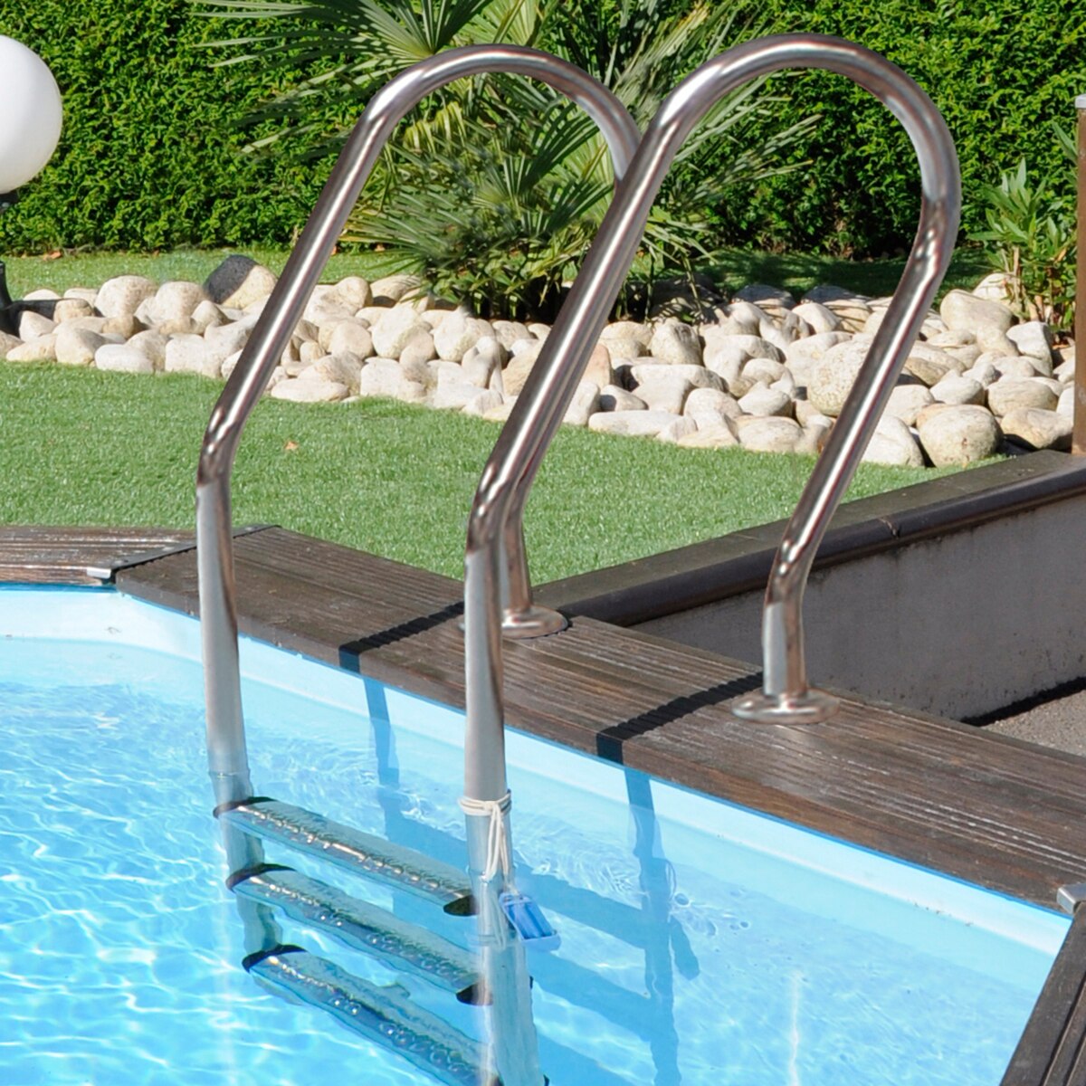 Piscina madera ovalada 536x336x117cm Marrón-3