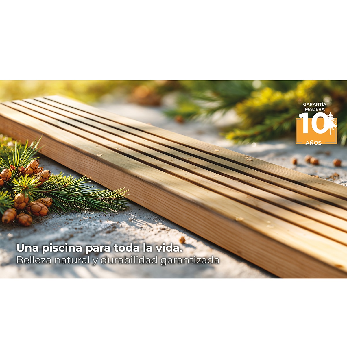 Piscina madera ovalada 436x336x117cm Marrón-14