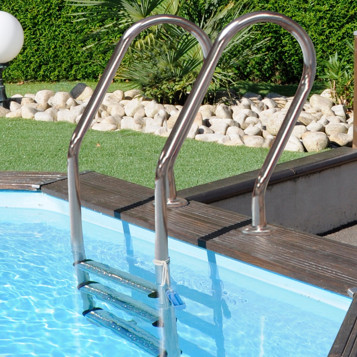 Piscina madera redonda 400x119cm Marrón-2