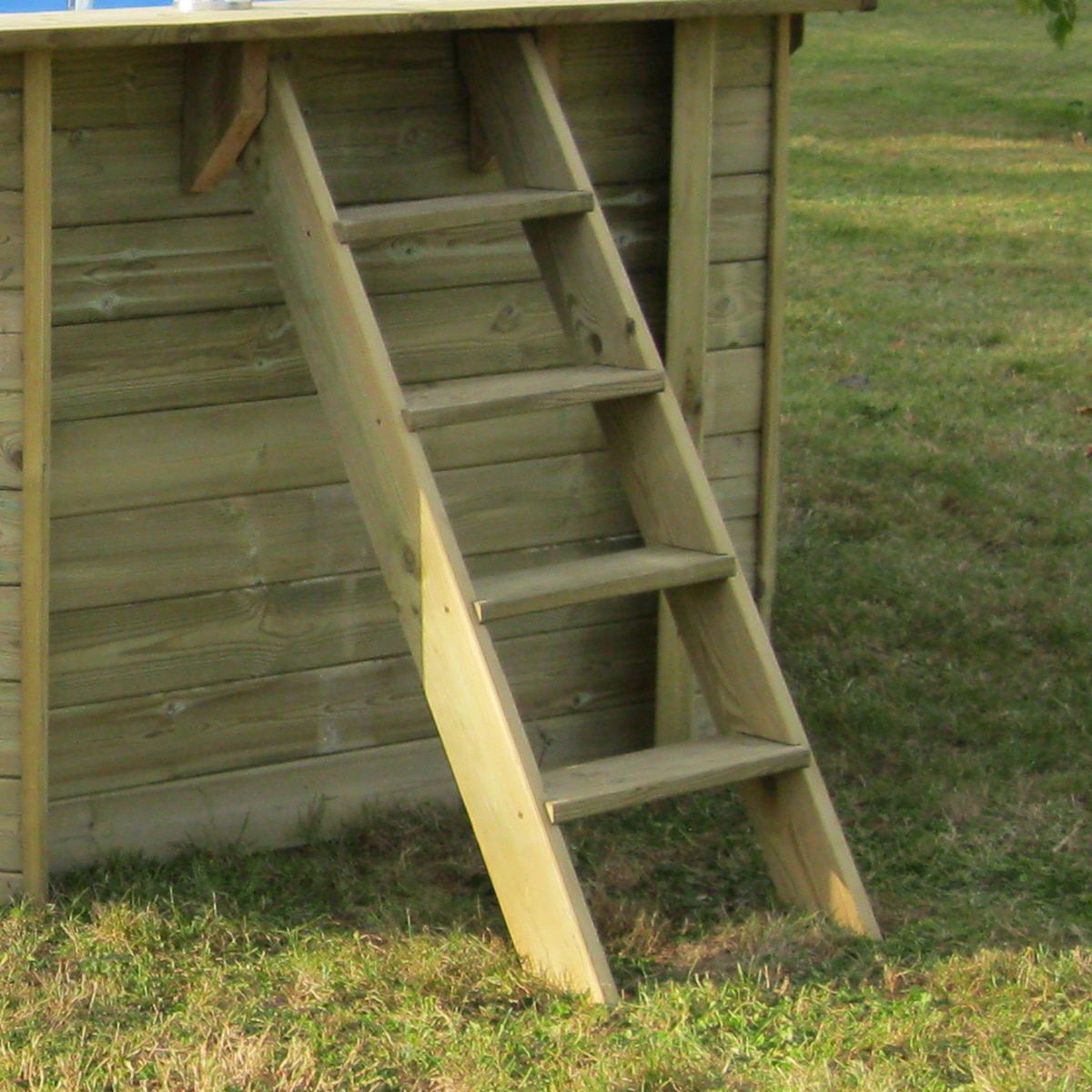 Piscina madera redonda 400x119cm Marrón-4