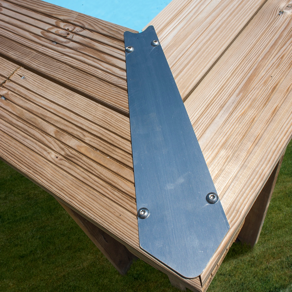 Piscina madera redonda 400x119cm Marrón-7