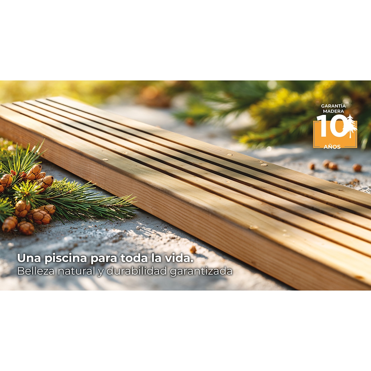 Piscina madera redonda 400x119cm Marrón-15