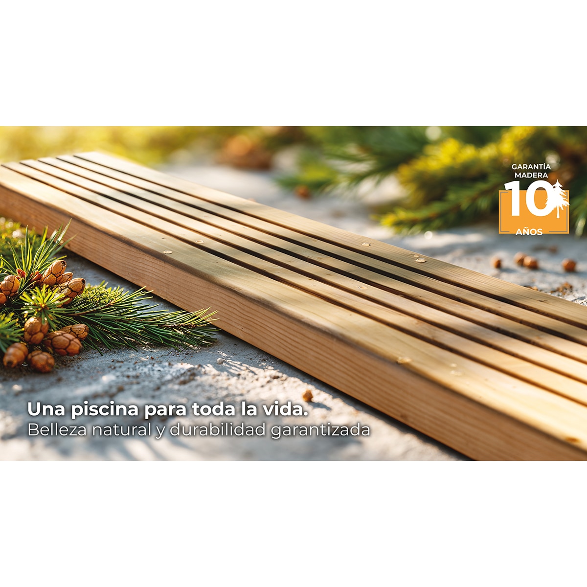 Piscina madera redonda 280x107cm Marrón-9