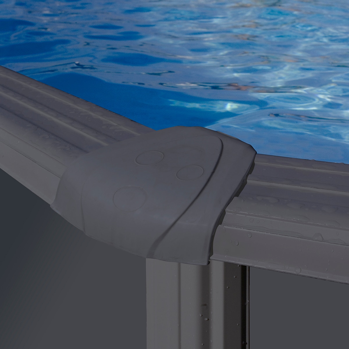 Piscina acero redonda 460 x 120 cm Antracita-4