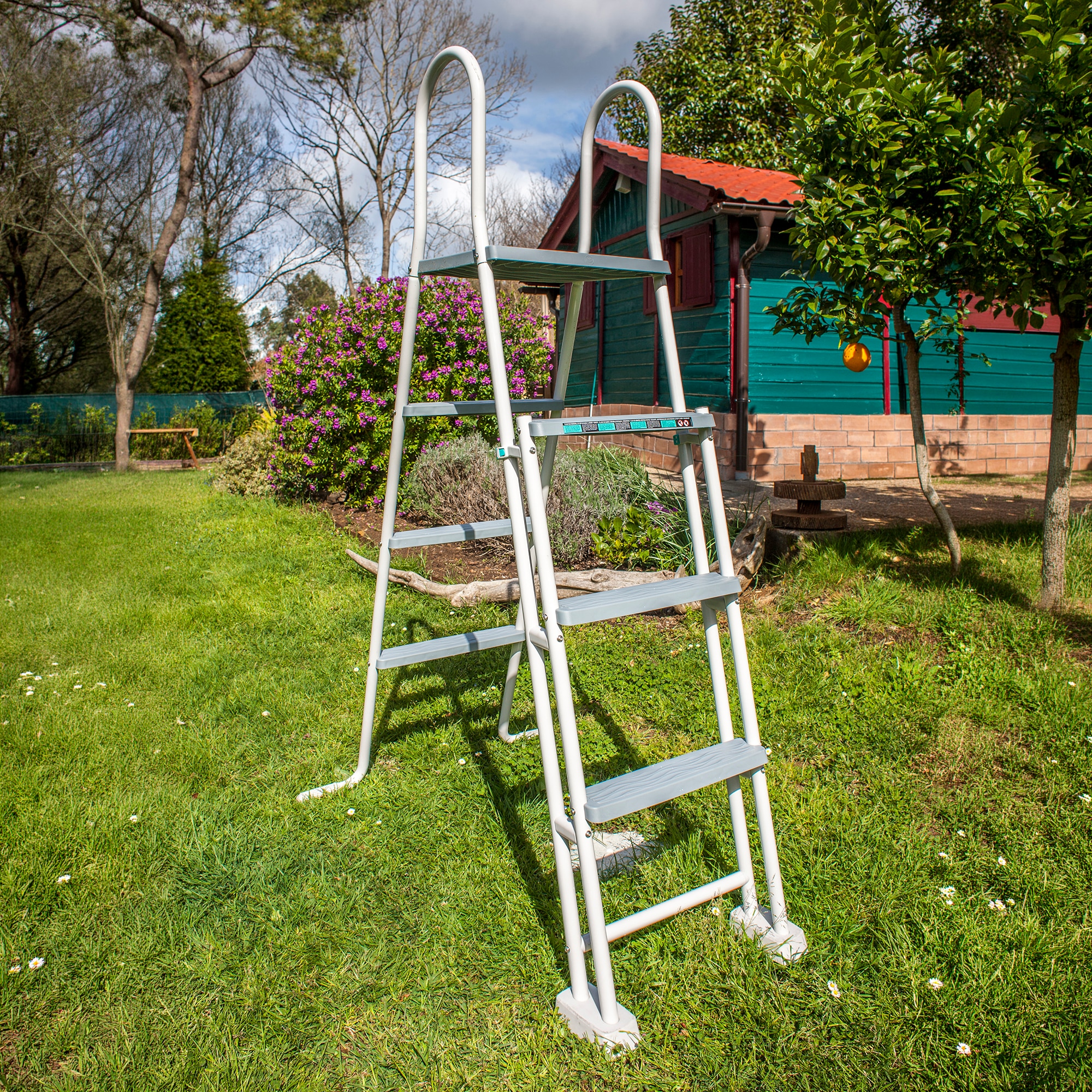 Piscina acero ovalada 610 x 375 x 132 cm Antracita-3