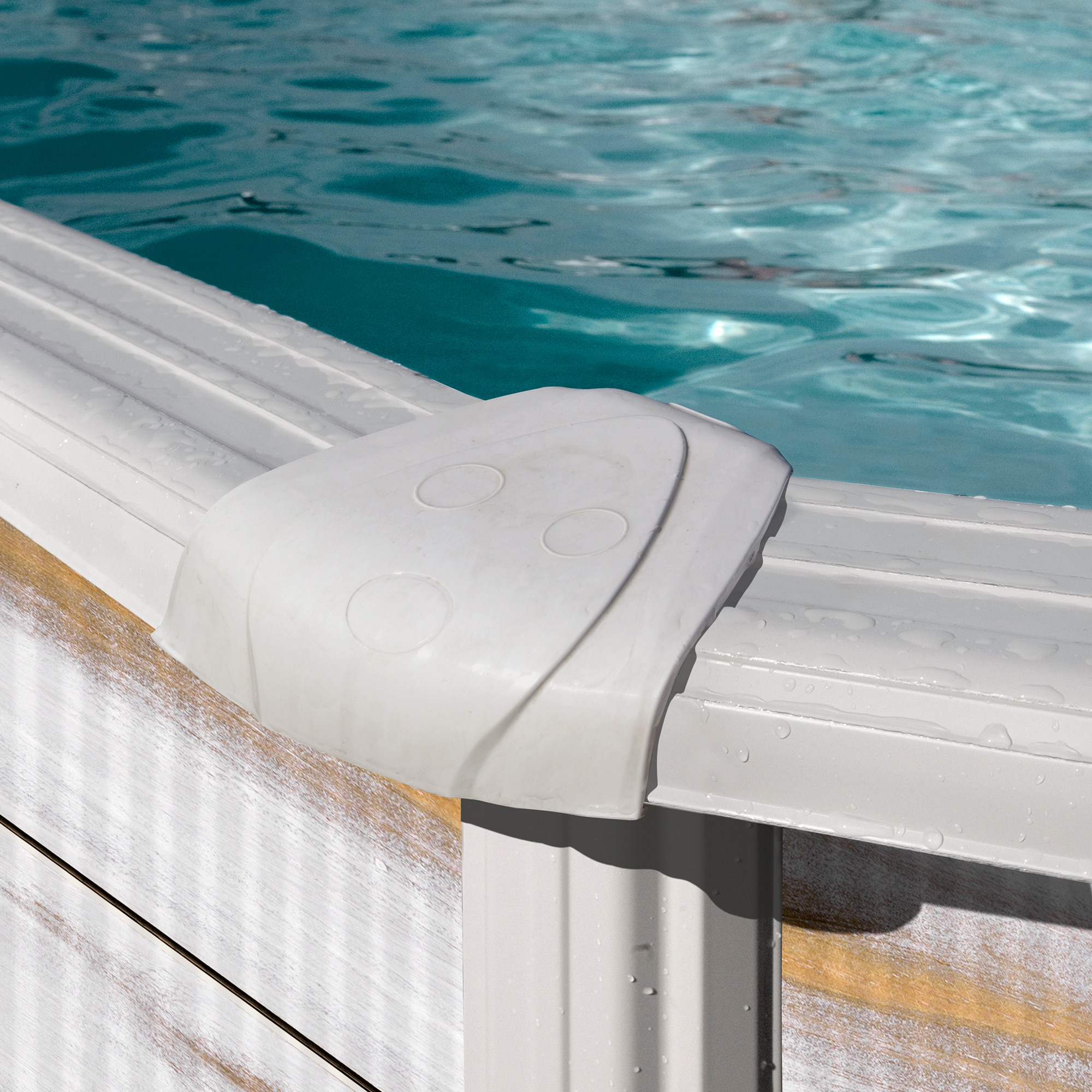 Piscina acero ovalada - 500x300x120 cm Blanco-5
