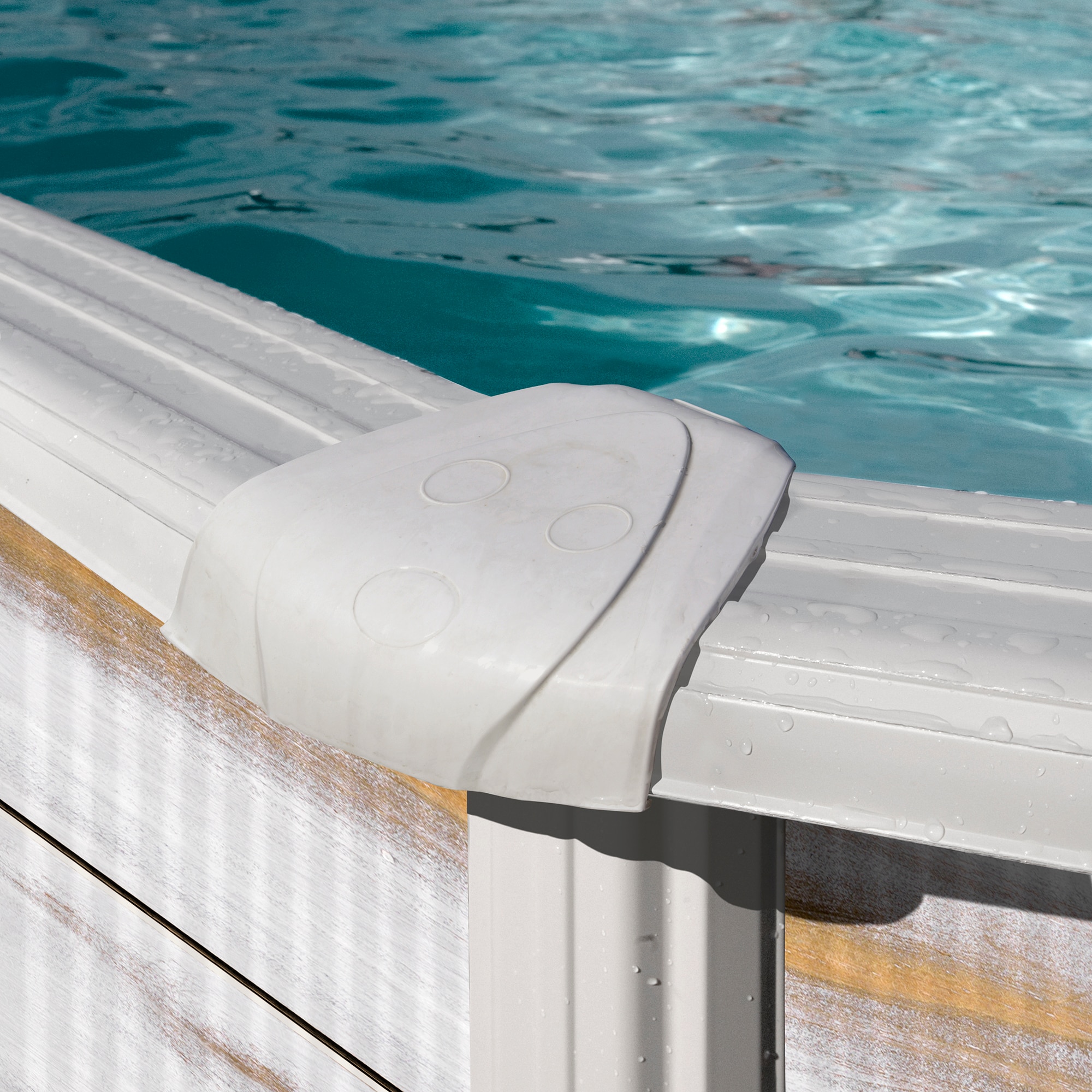 Piscina acero redonda - 300x120 cm Blanco-5