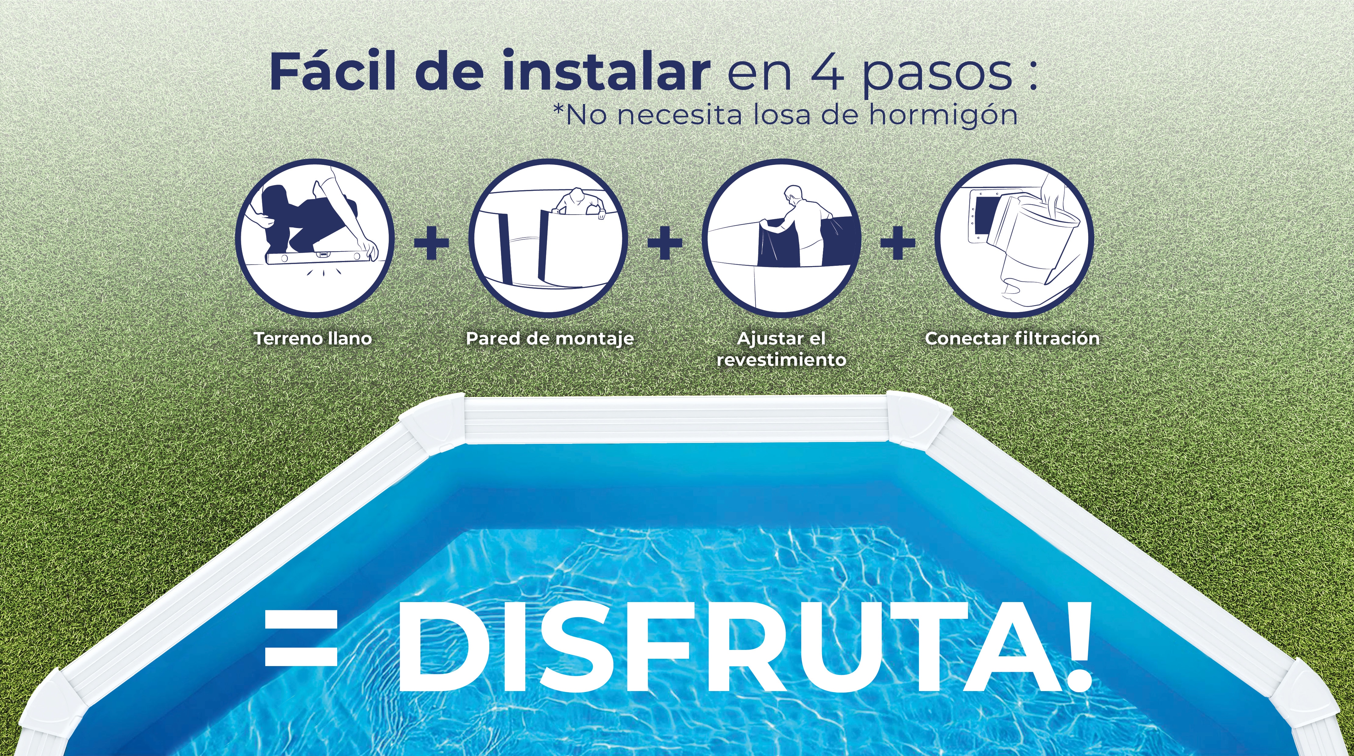Kit de Piscina Redonda Branca 550 x 120 cm Branco-12