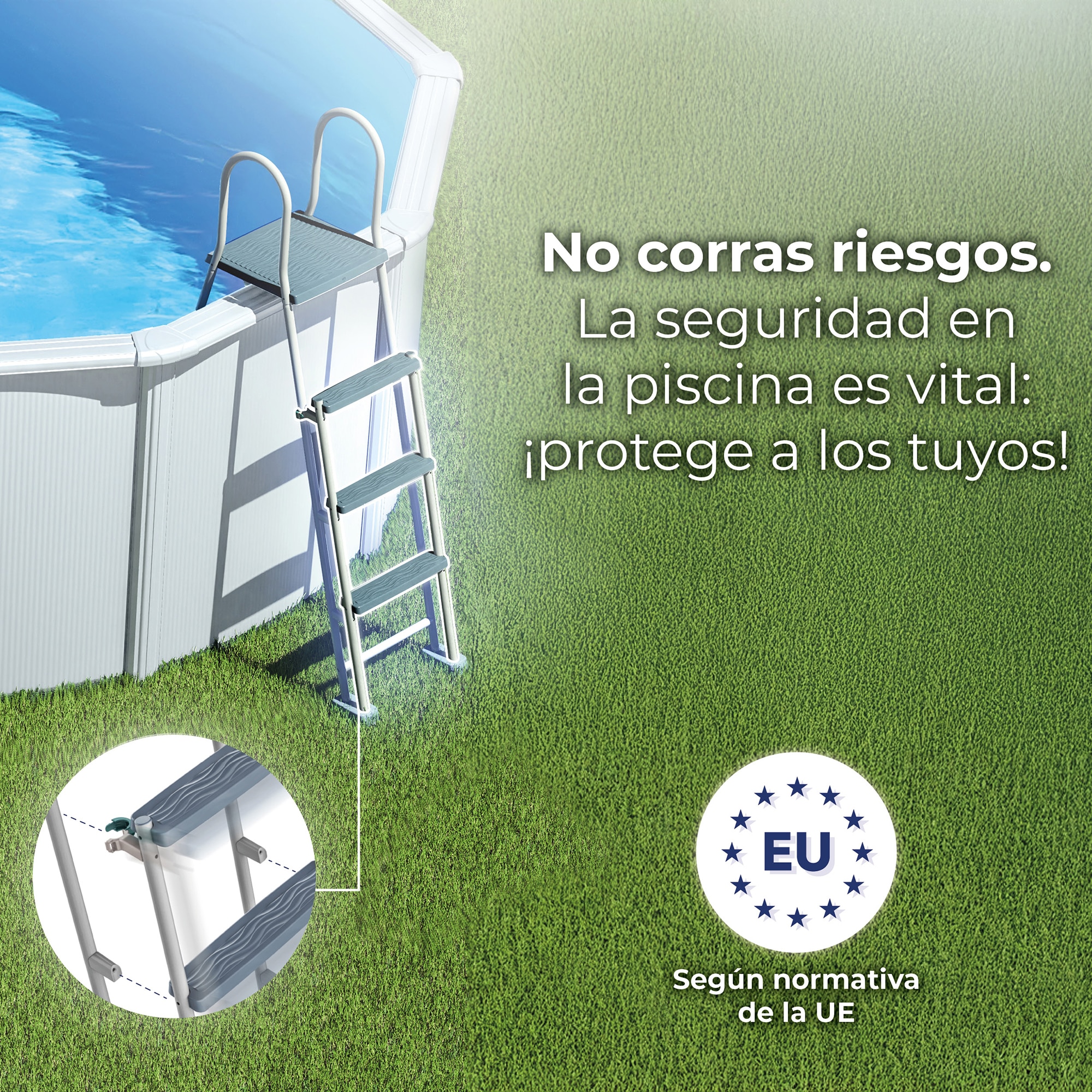 Kit de Piscina Redonda Branca 550 x 120 cm Branco-15
