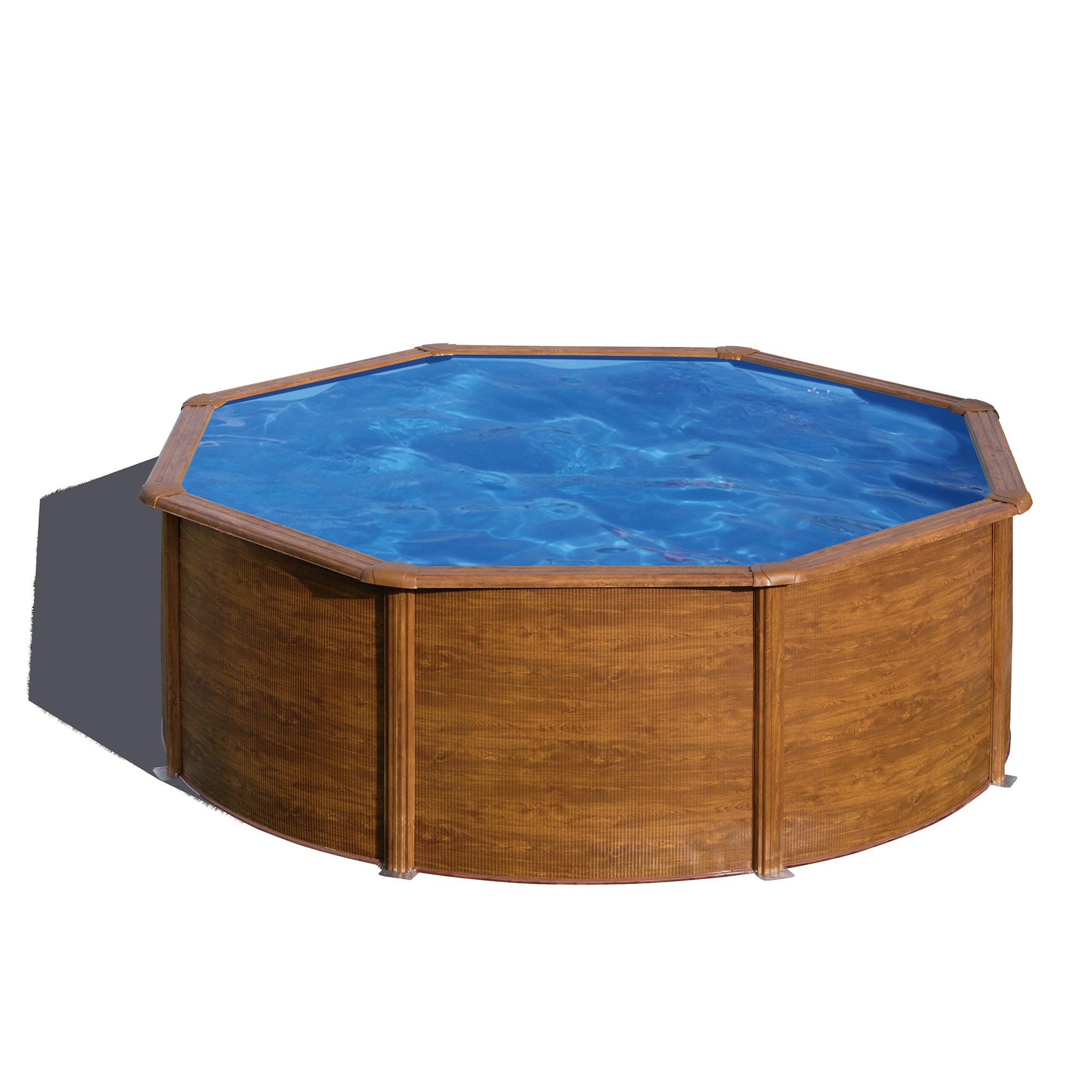 Imagen 0 de Piscina acero redonda imitación madera 300 x 120 cm