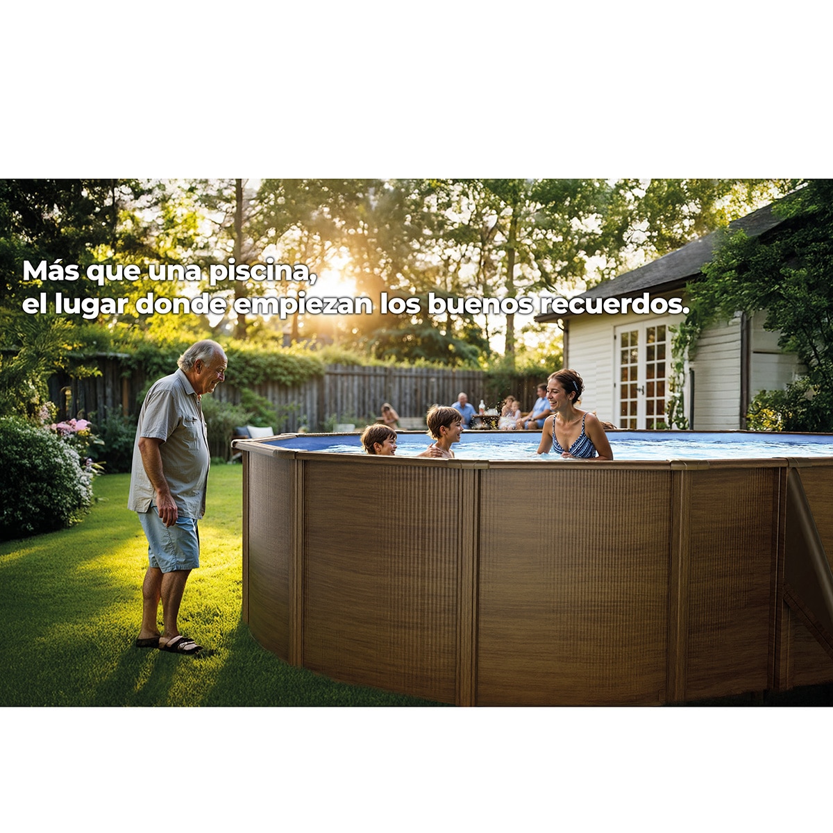Piscina de Aço Oval em Imitação de Madeira 730 x 375 x 132 cm Castanho-11