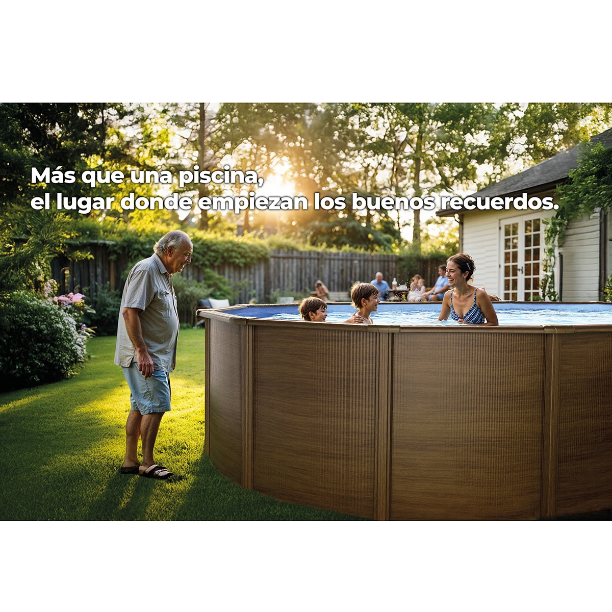 Piscina de Aço Oval em Imitação de Madeira 610 x 375 x 132 cm Castanho-9