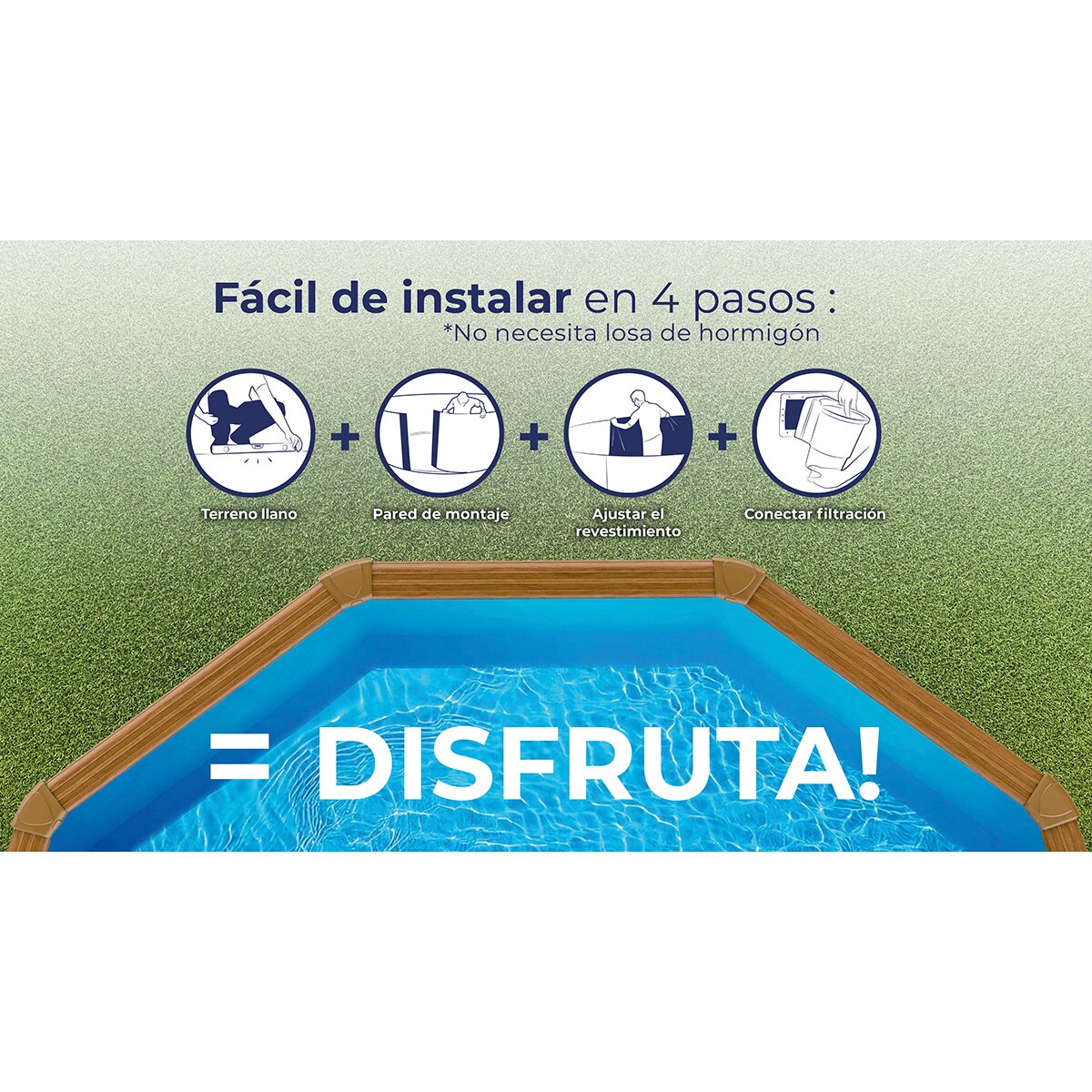 Piscina de Aço Oval em Imitação de Madeira 610 x 375 x 132 cm Castanho-12