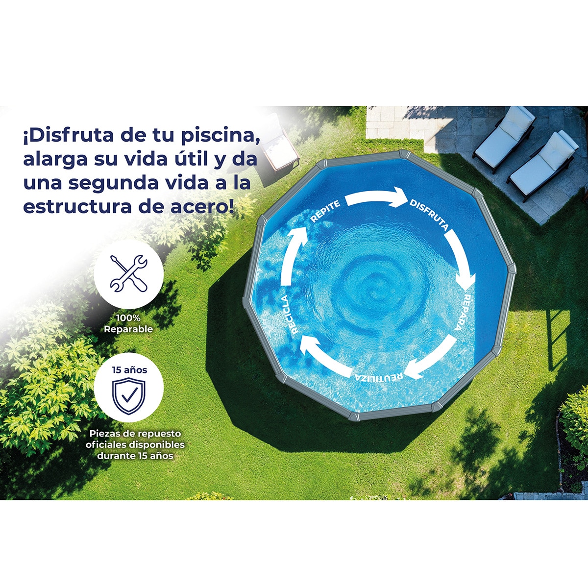 Piscina de Aço Oval em Imitação de Madeira 610 x 375 x 132 cm Castanho-13