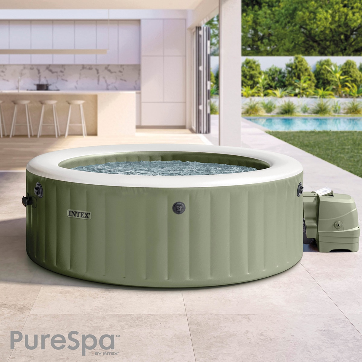 Spa hinchable Intex 196 X7 1 cm Marrón-2