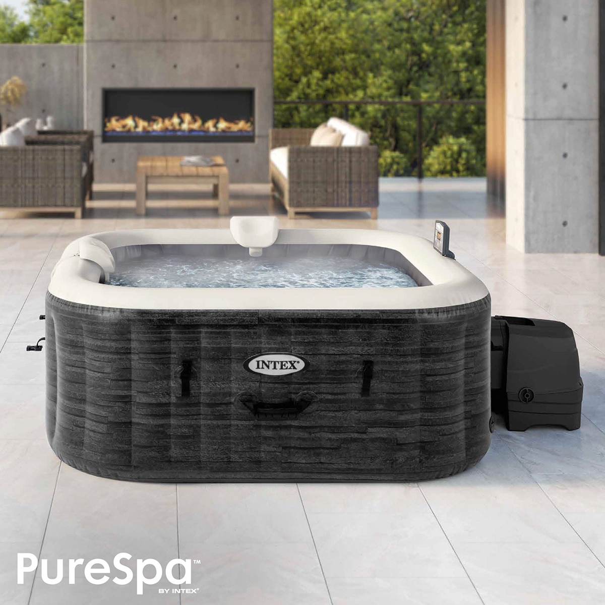 Spa hinchable Intex 175 X 175 X 71 cm Greys Gris-2