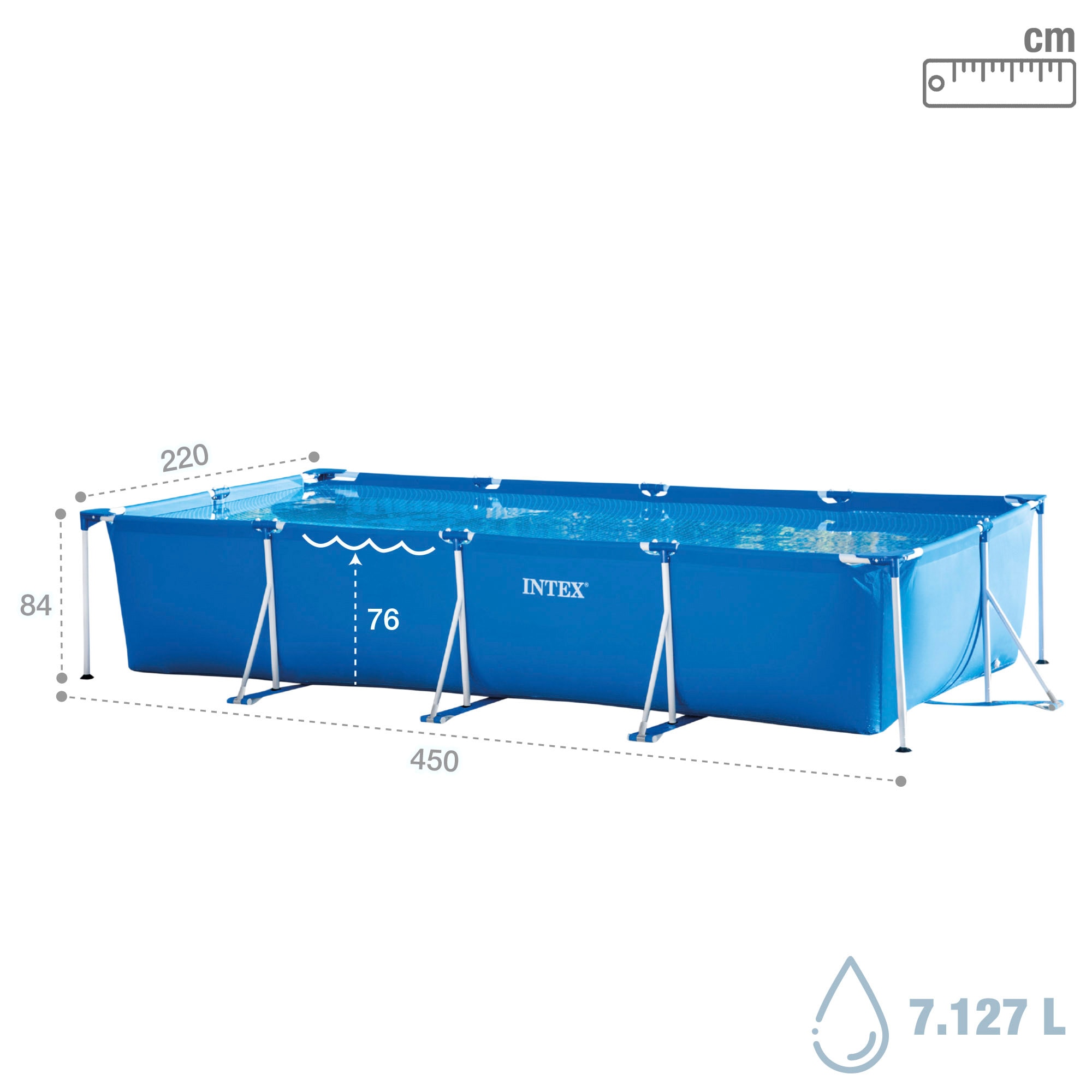 Piscina tubular Intex 450 X 220 X 84 cm Azul-4