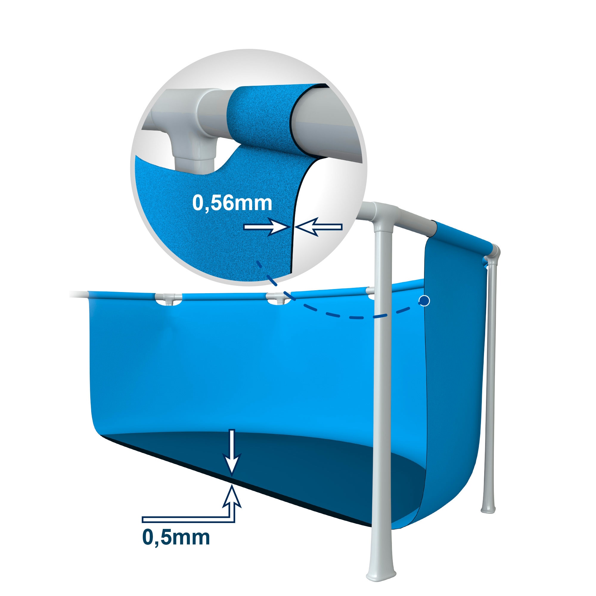 Piscina tubular Intex 450 X 220 X 84 cm Azul-6
