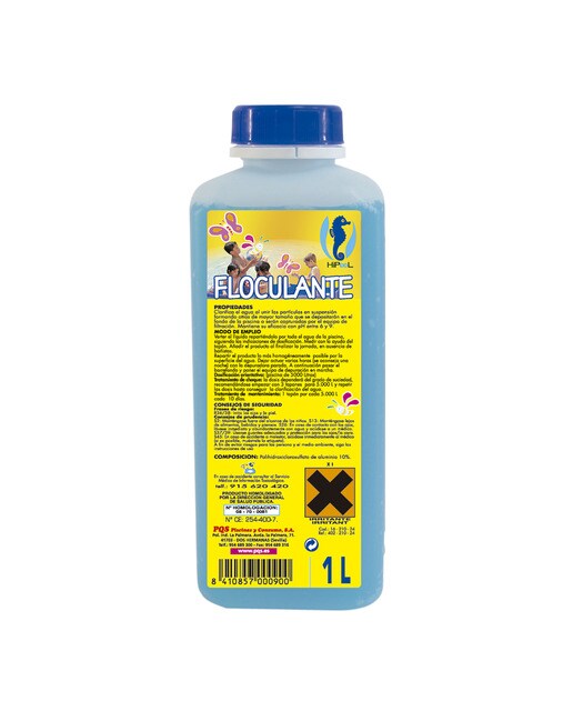Floculante Líquido Piscinas Elevadas 1 l Azul-1