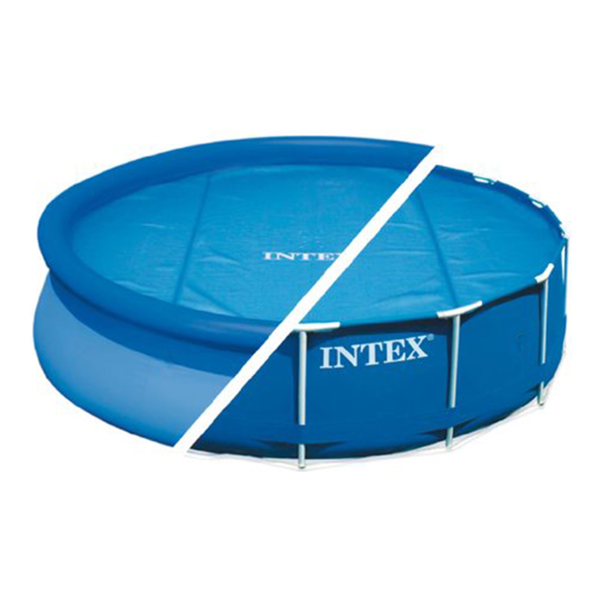 Cobertor Solar Piscinas Hinchables Easy Set y Metálicas Metal Frame Ø 366 cm Azul-3