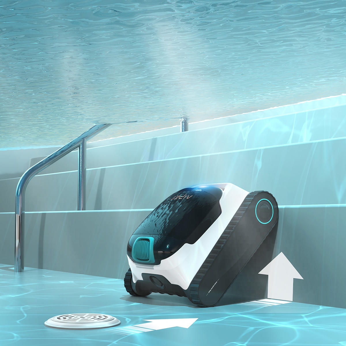 Limpiador Robótico Inalámbrico para piscinas Scuba N1 Blanco-4
