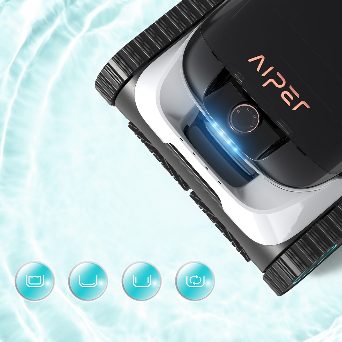 Limpiador Robótico Inalámbrico para piscinas Scuba N1 Blanco-7
