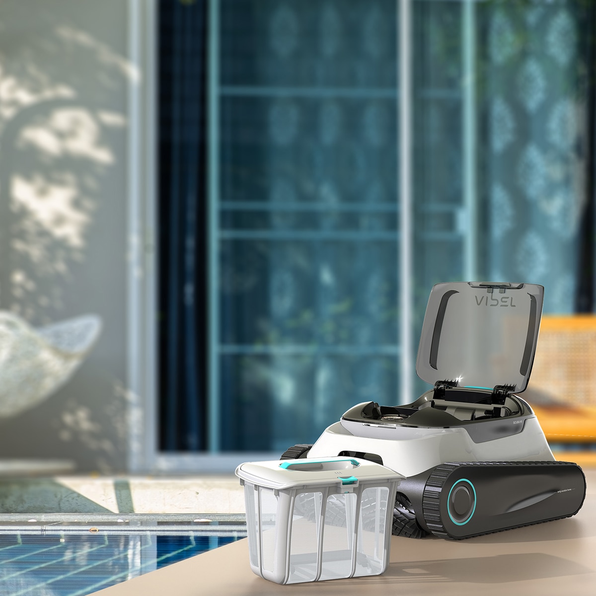 Limpiador Robótico Inalámbrico para piscinas Scuba N1 Blanco-9