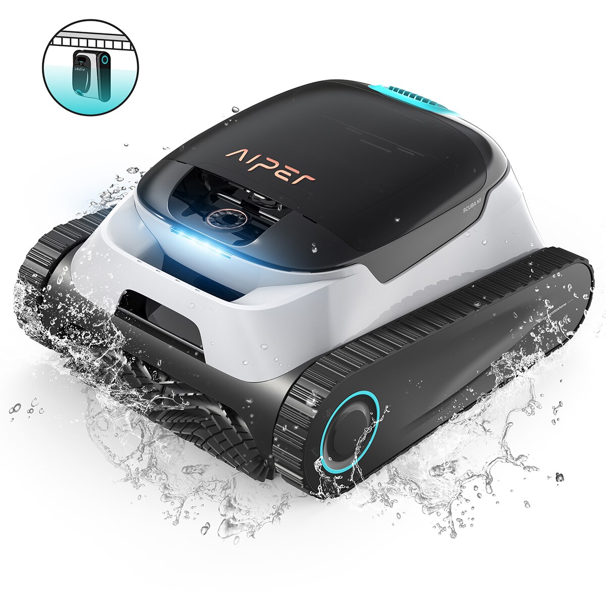 Limpiador Robótico Inalámbrico para piscinas Scuba N1 Blanco-14