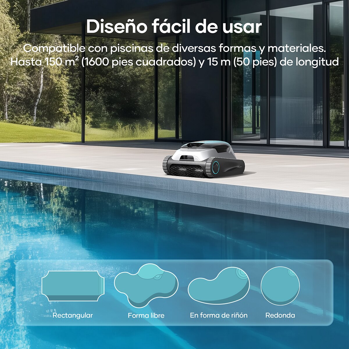 Limpiador Robótico Inalámbrico para piscinas Scuba N1 Blanco-21