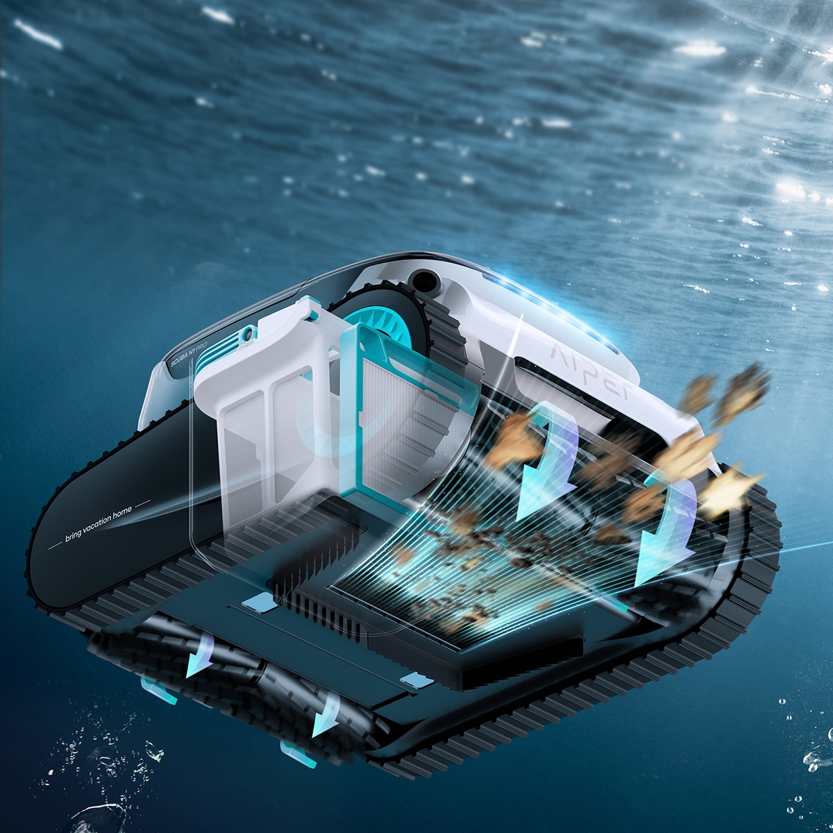 Limpiador Robótico Inalámbrico para piscinas Scuba N1 Pro Blanco-3
