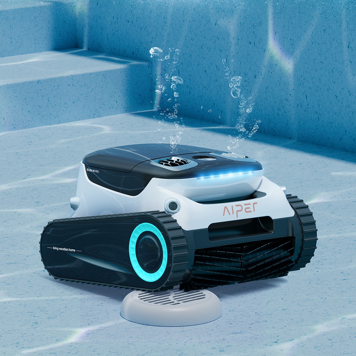 Limpiador Robótico Inalámbrico para piscinas Scuba N1 Pro Blanco-5