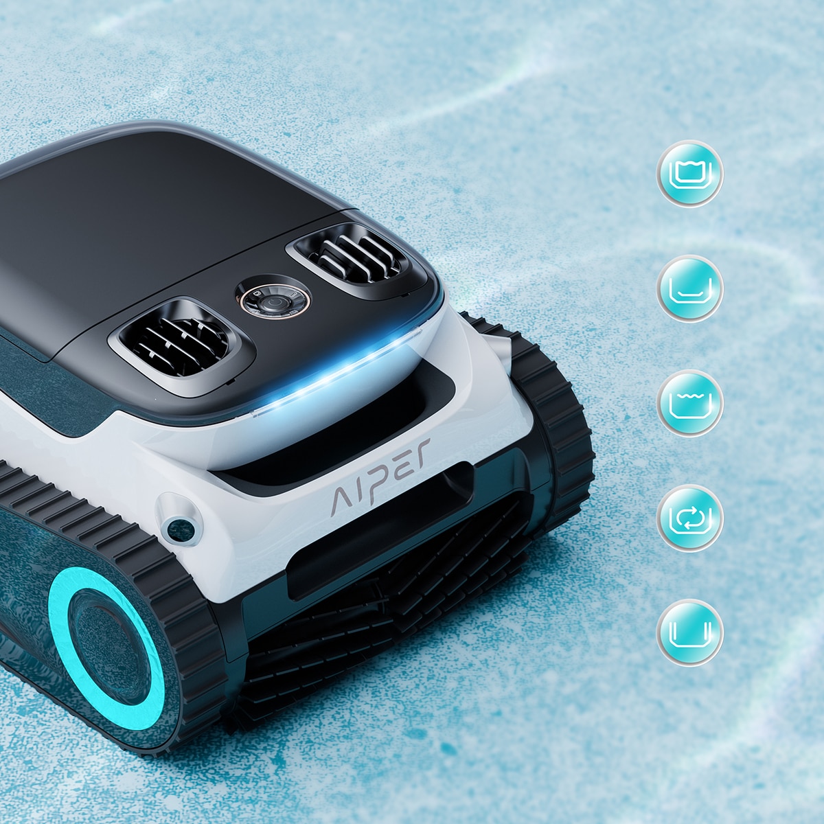 Limpiador Robótico Inalámbrico para piscinas Scuba N1 Pro Blanco-7