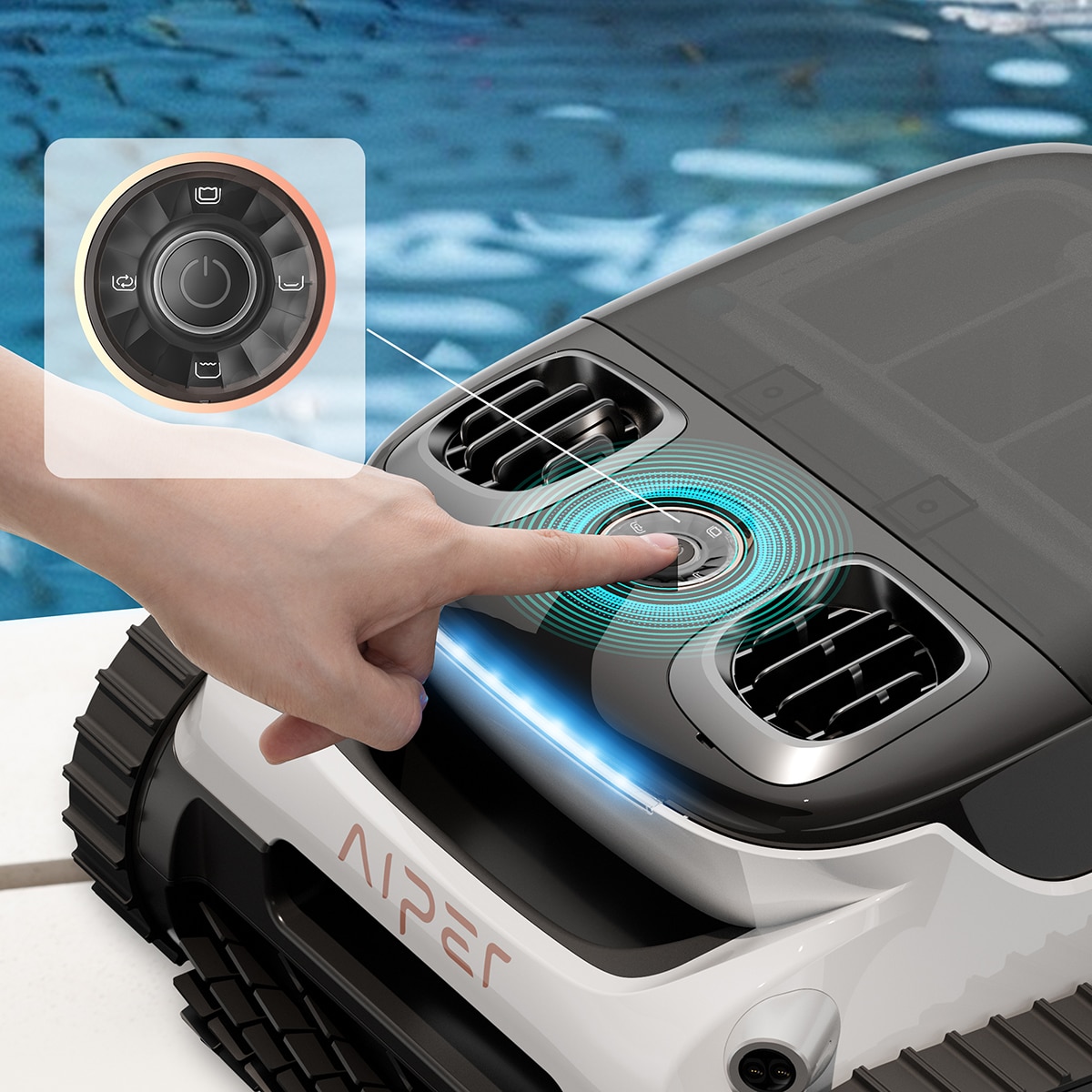 Limpiador Robótico Inalámbrico para piscinas Scuba N1 Pro Blanco-9